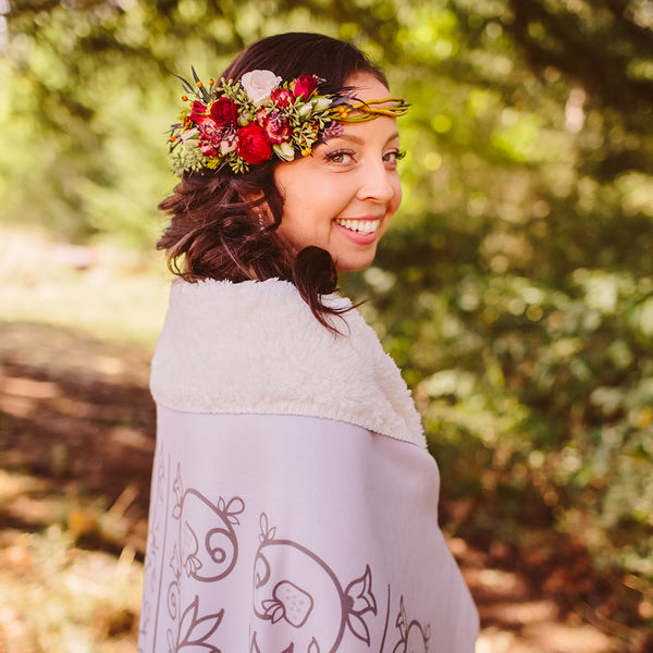 Fleece Sherpa Blanket: Wedding | Cream