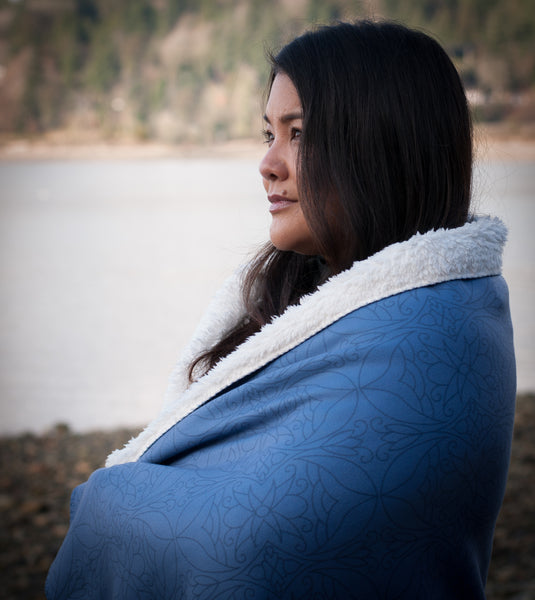 Fleece Sherpa Blanket: My Calling is Culture | Blue