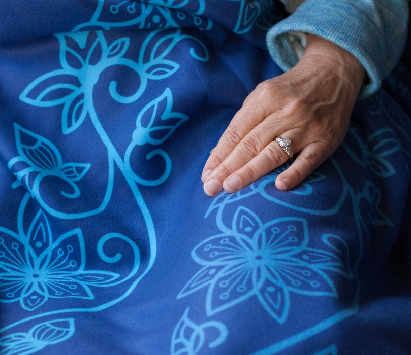 Fleece Sherpa Blanket: Water