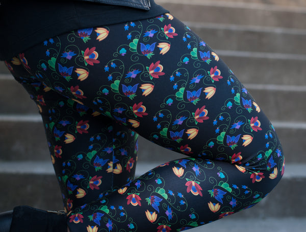 Native & Metis Black Leggings: Renewal Collection - Soul Curiosity