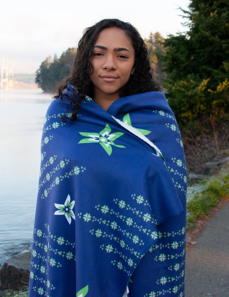 Fleece Sherpa Blanket: Seahawks