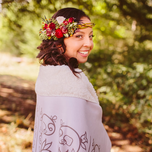 Fleece Sherpa Blanket: Wedding Collection | Cream
