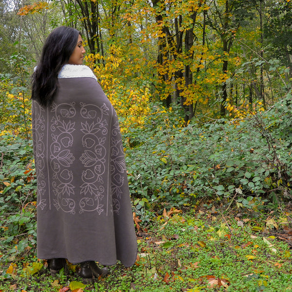 Fleece Sherpa Blanket: Wedding Collection | Brown