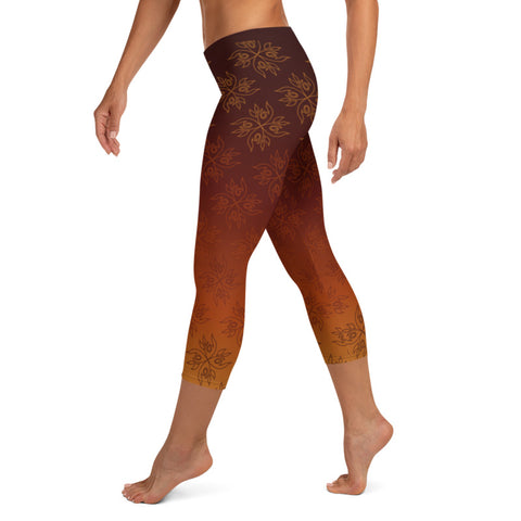 Native & Metis Capri Leggings: Fire Collection - Soul Curiosity