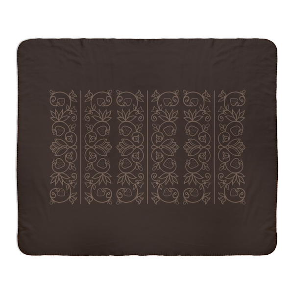 Fleece Sherpa Blanket: Wedding Collection | Brown