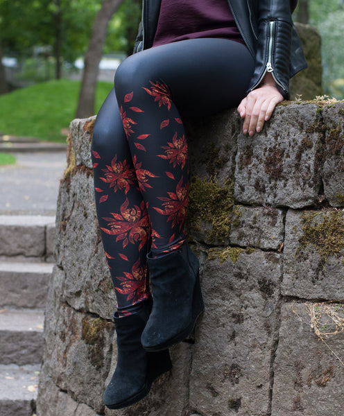 Native & Metis Leggings: Fire Collection - Soul Curiosity